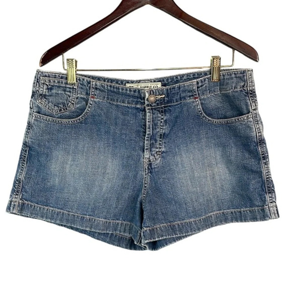 Y2K Vintage American Eagle Denim Utility Shorts Blue Medium Wash AE Supply Co 12 - Picture 2 of 12